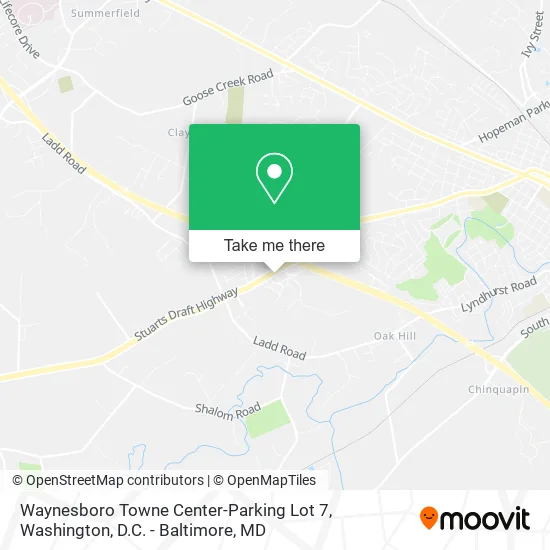 Mapa de Waynesboro Towne Center-Parking Lot 7
