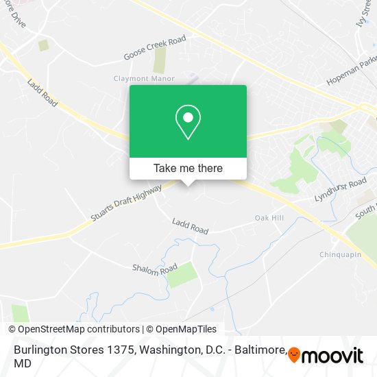 Burlington Stores 1375 map