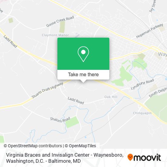 Mapa de Virginia Braces and Invisalign Center - Waynesboro