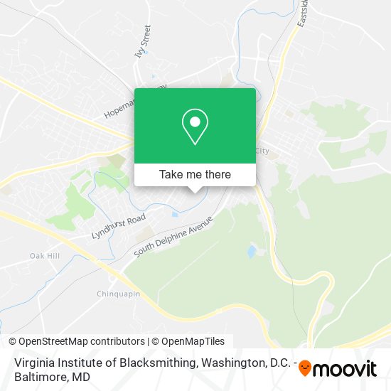 Virginia Institute of Blacksmithing map