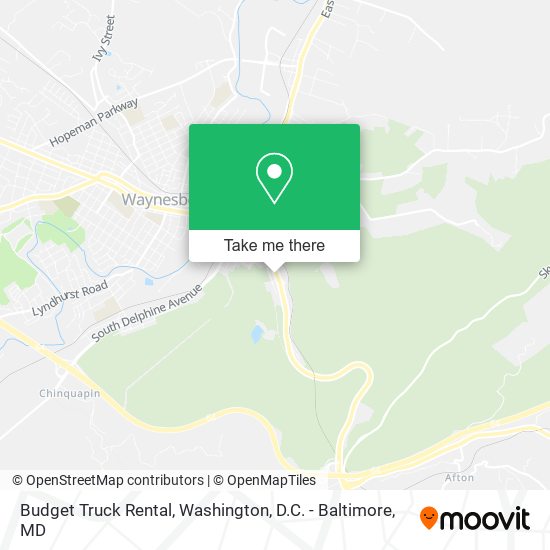 Budget Truck Rental map