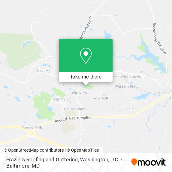 Fraziers Roofing and Guttering map