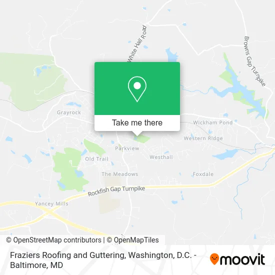 Fraziers Roofing and Guttering map