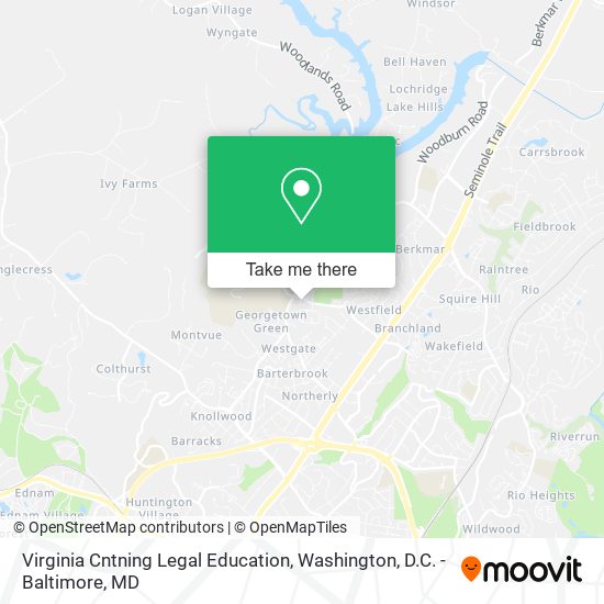 Virginia Cntning Legal Education map