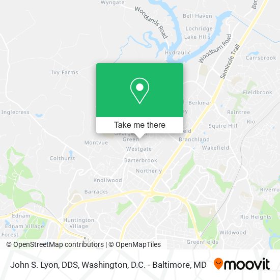 John S. Lyon, DDS map