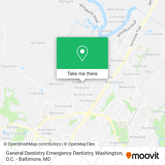 Mapa de General Dentistry Emergency Dentistry