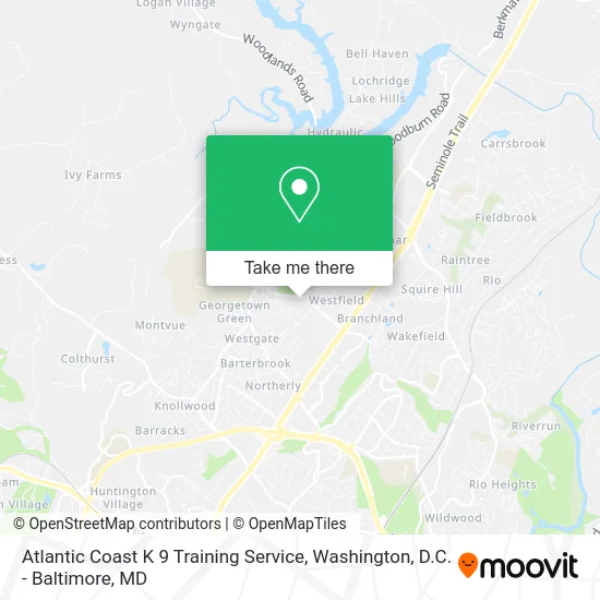 Atlantic Coast K 9 Training Service map