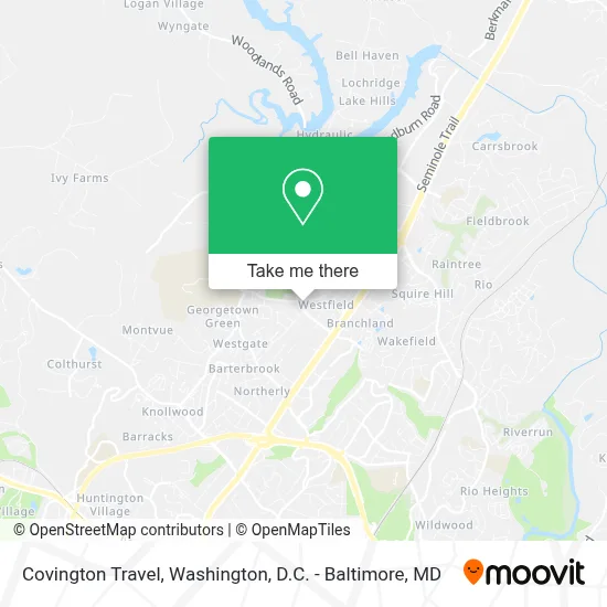 Covington Travel map