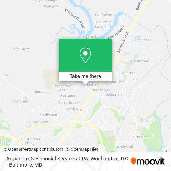 Argus Tax & Financial Services CPA map