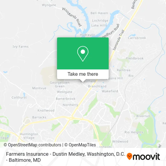 Farmers Insurance - Dustin Medley map