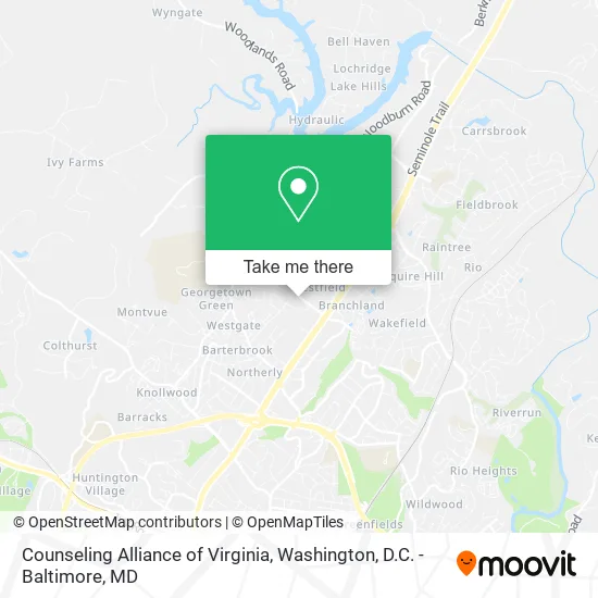 Counseling Alliance of Virginia map