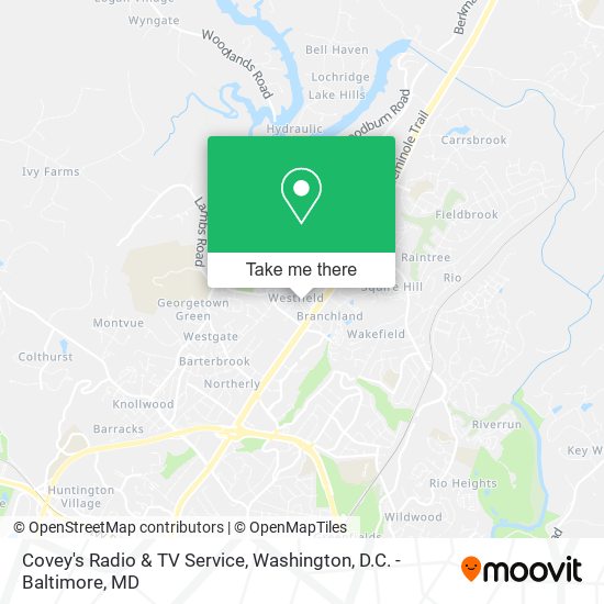 Covey's Radio & TV Service map