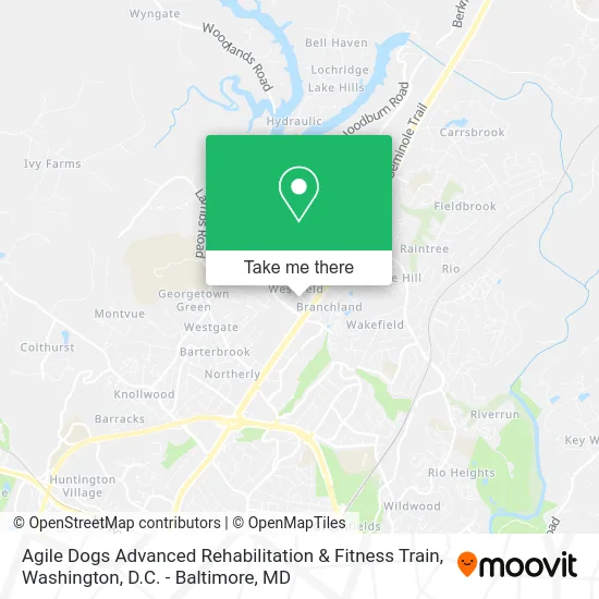 Agile Dogs Advanced Rehabilitation & Fitness Train map