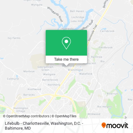 Mapa de Lifebulb - Charlottesville