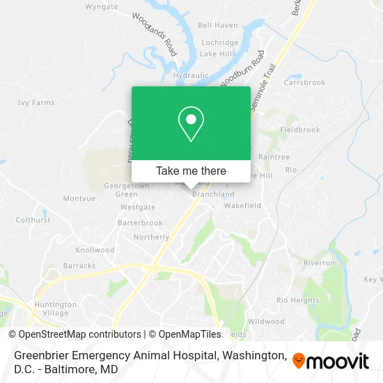 Greenbrier Emergency Animal Hospital map