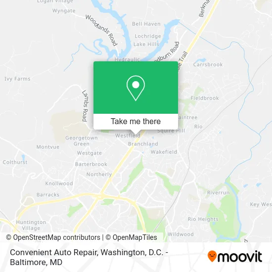 Convenient Auto Repair map