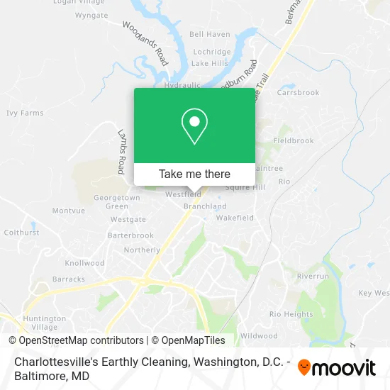 Charlottesville's Earthly Cleaning map
