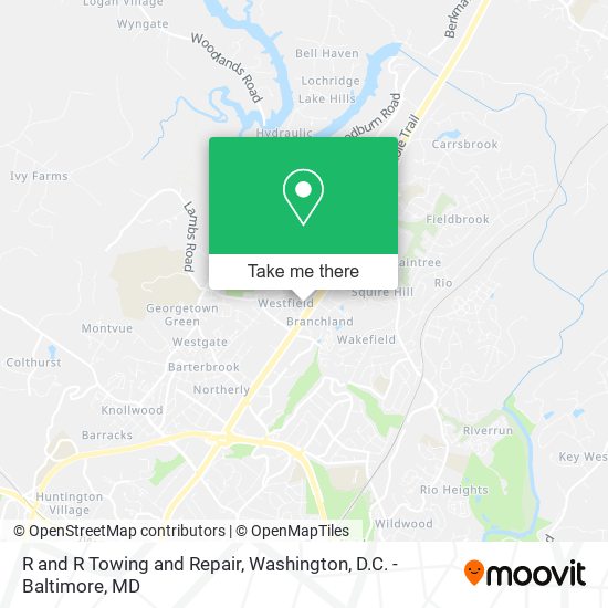 R and R Towing and Repair map