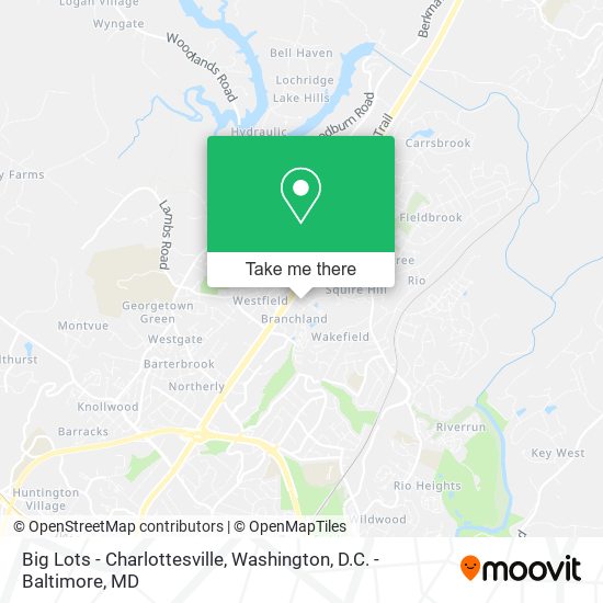 Mapa de Big Lots - Charlottesville