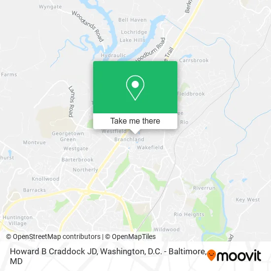 Howard B Craddock JD map