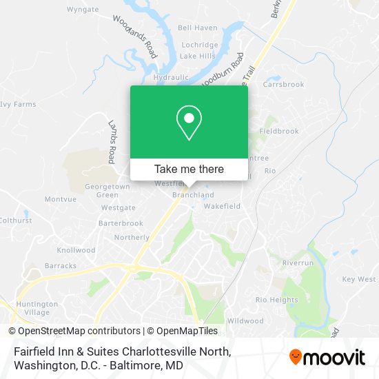 Fairfield Inn & Suites Charlottesville North map