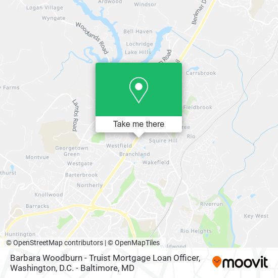Barbara Woodburn - Truist Mortgage Loan Officer map
