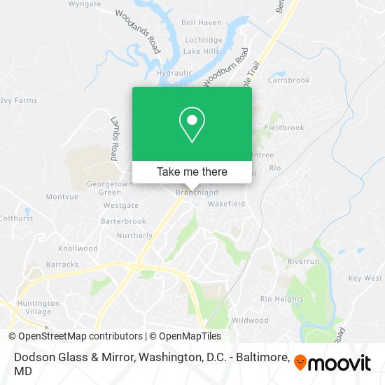 Mapa de Dodson Glass & Mirror
