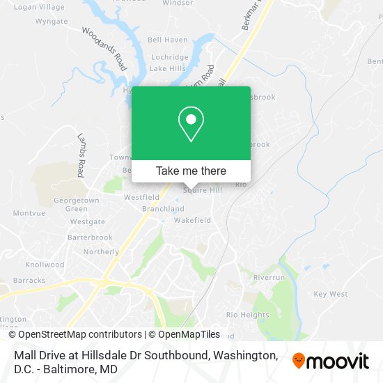 Mall Drive at Hillsdale Dr Southbound map