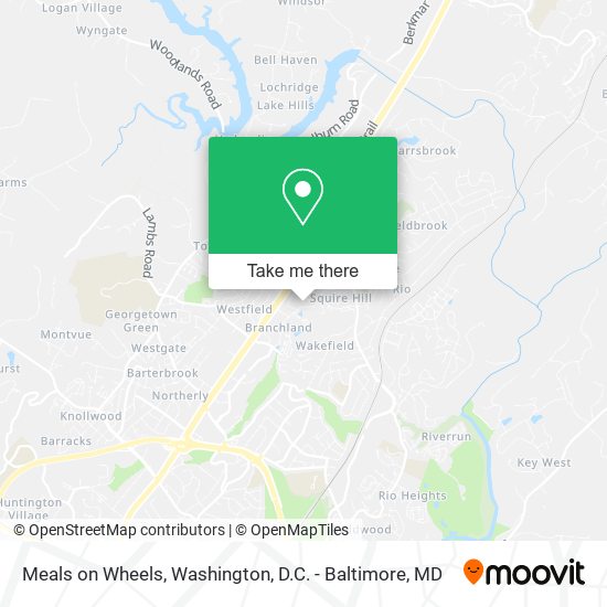 Mapa de Meals on Wheels