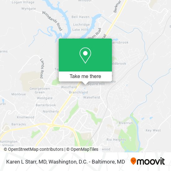 Karen L Starr, MD map