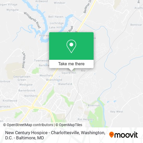 Mapa de New Century Hospice - Charlottesville