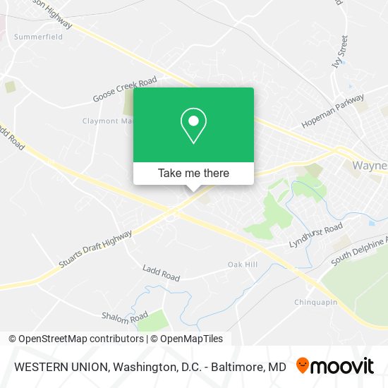 WESTERN UNION map