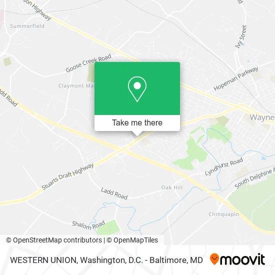WESTERN UNION map