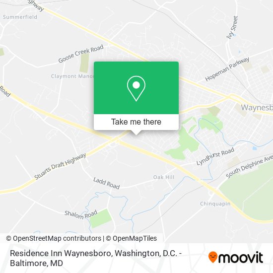 Residence Inn Waynesboro map