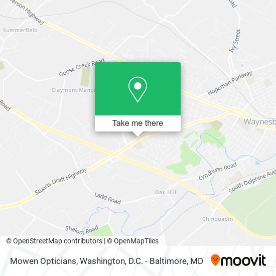 Mowen Opticians map