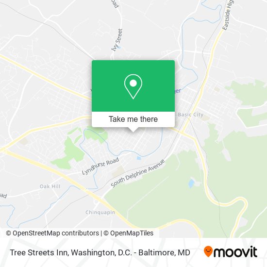 Tree Streets Inn map