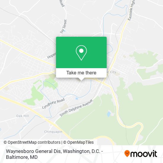 Mapa de Waynesboro General Dis