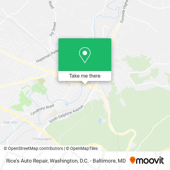 Mapa de Rice's Auto Repair