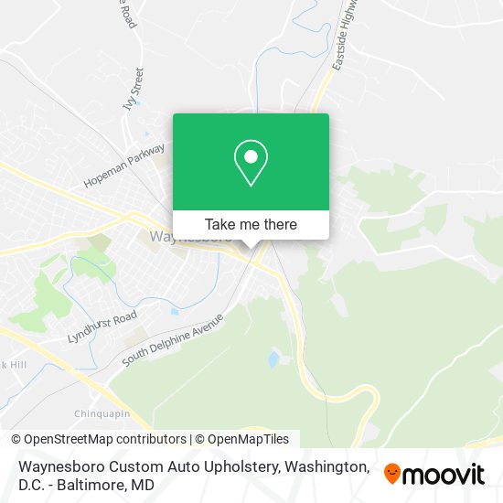 Mapa de Waynesboro Custom Auto Upholstery