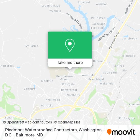 Mapa de Piedmont Waterproofing Contractors