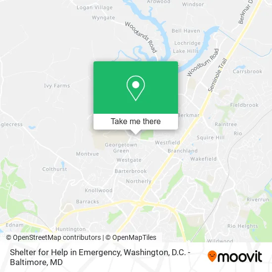 Shelter for Help in Emergency map
