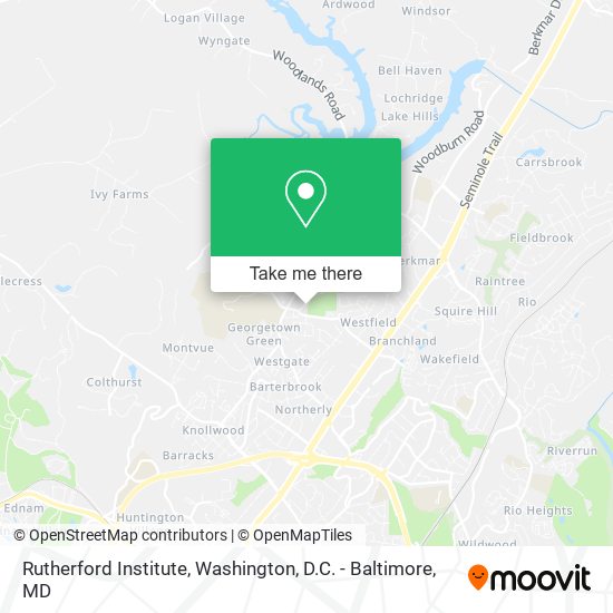 Rutherford Institute map