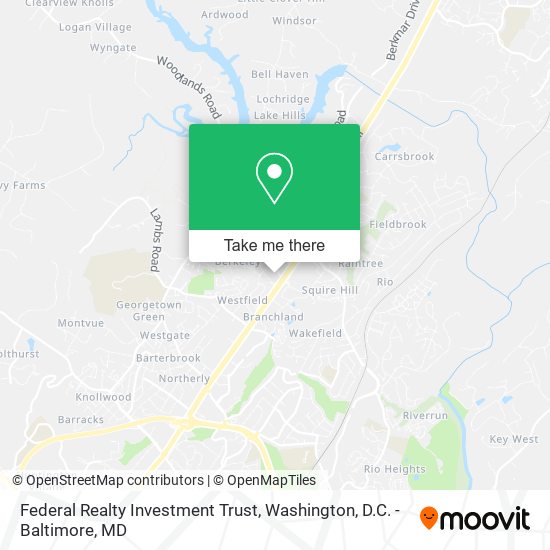 Mapa de Federal Realty Investment Trust
