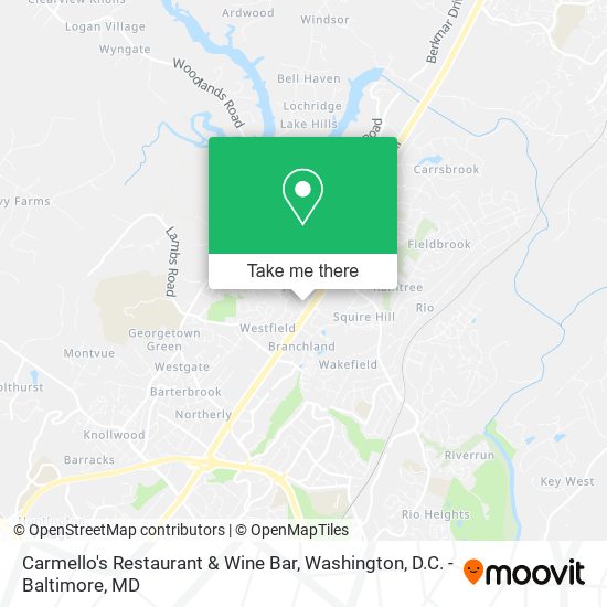 Carmello's Restaurant & Wine Bar map
