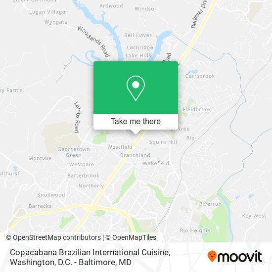Copacabana Brazilian International Cuisine map