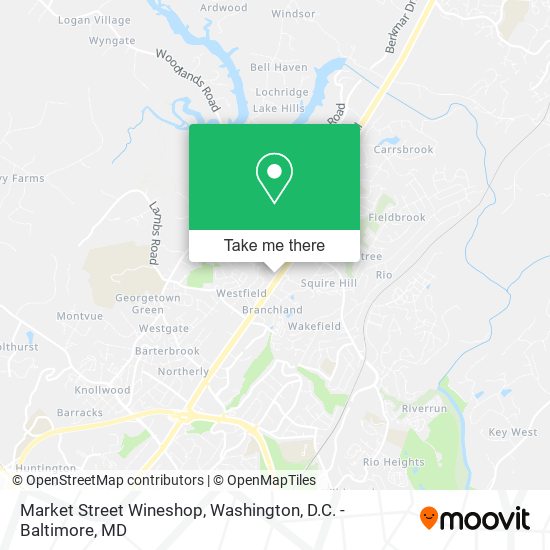 Mapa de Market Street Wineshop