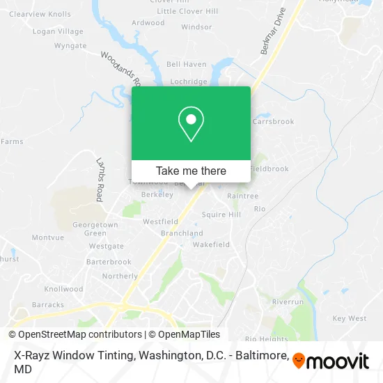 X-Rayz Window Tinting map