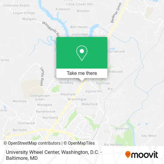 University Wheel Center map