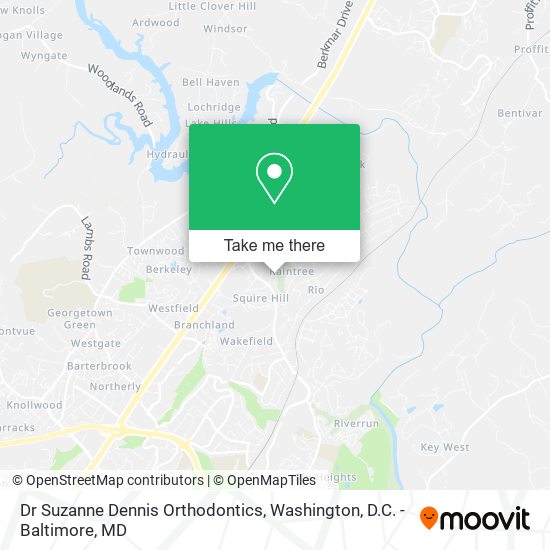 Mapa de Dr Suzanne Dennis Orthodontics
