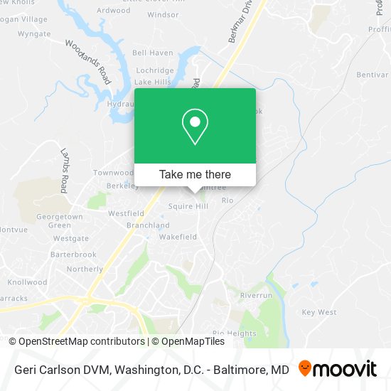 Geri Carlson DVM map